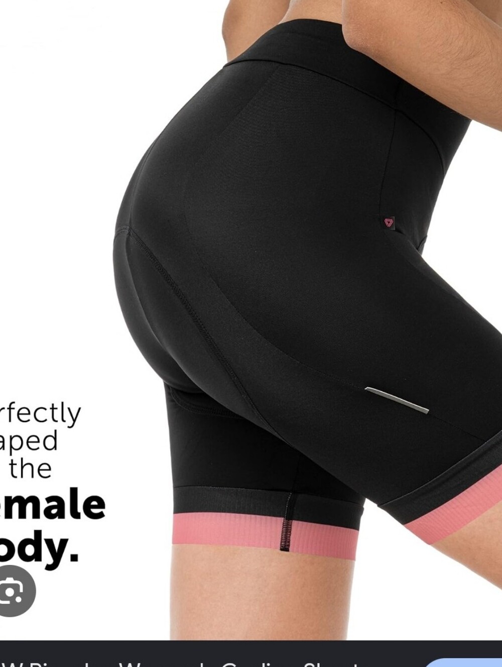 GW Women's NWT Black & Pink Padded Cycling Shorts Size XS